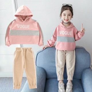 BỘ NỈ MỀM BÉ GÁI ÁO HOODIE QUẦN JOGGER BO GẤU CỰC CHẤT(PN012)