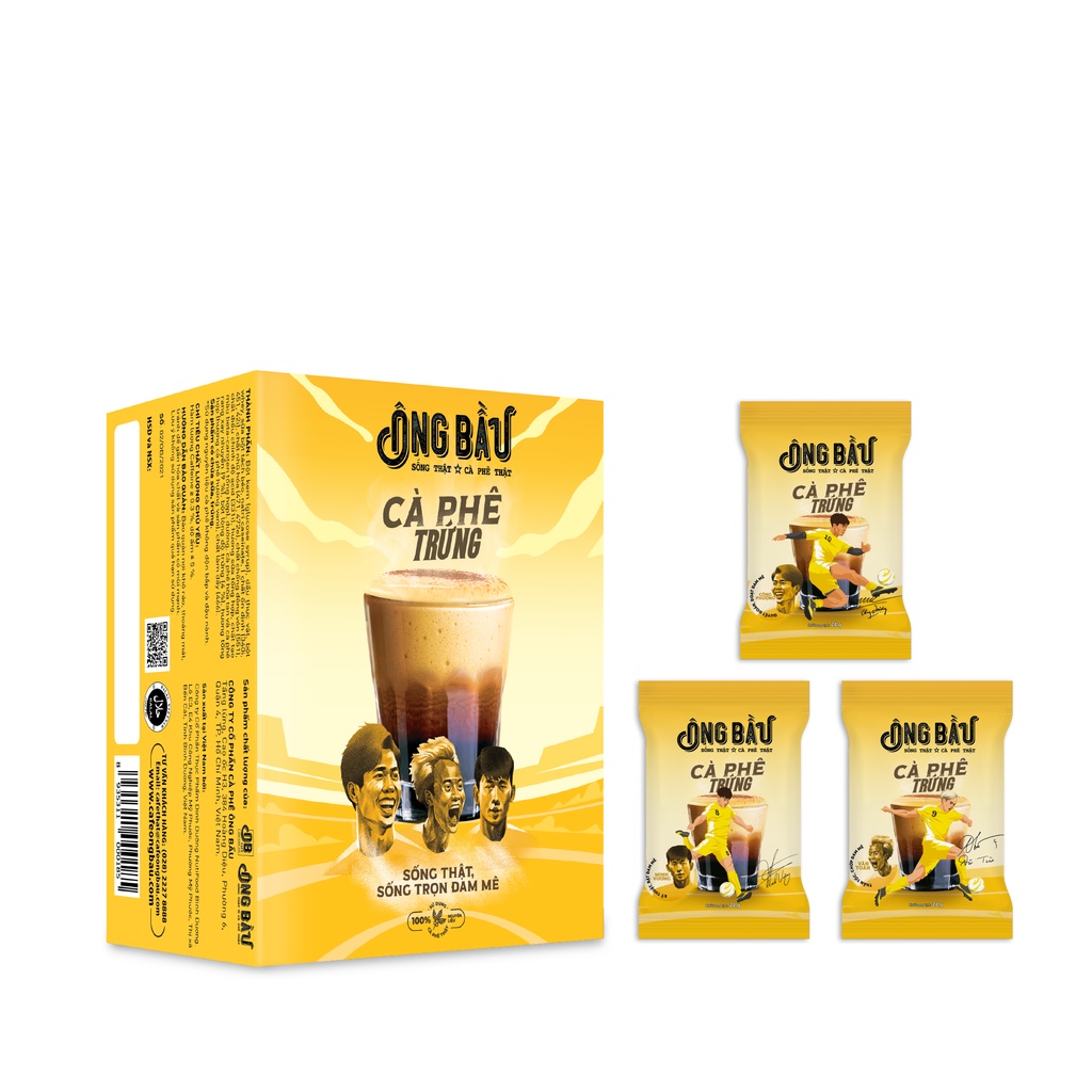 Hộp 10 Túi Cafe - Cà Phê Trứng Ông Bầu Hộp 240g – Thương hiệu NUTIFOOD – YOOSOO MALL - cà phê ob, ob cafe