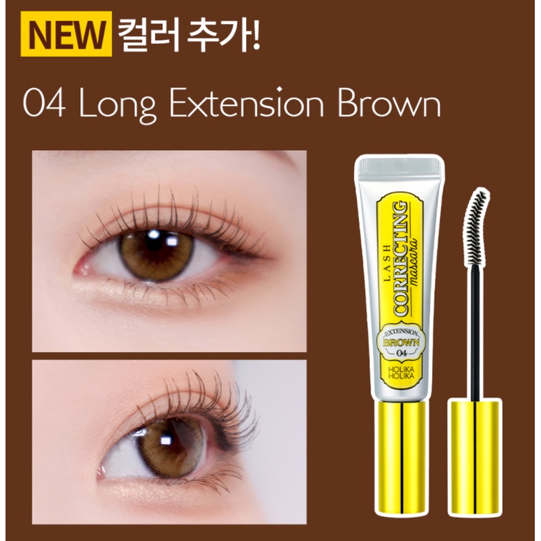 Mascara chuốt cong mi không thấm nước lâu trôi - kèm chai tẩy trang 30ml HOLIKA HOLIKA LASH CORRECTING MASCARA 9ML | BigBuy360 - bigbuy360.vn