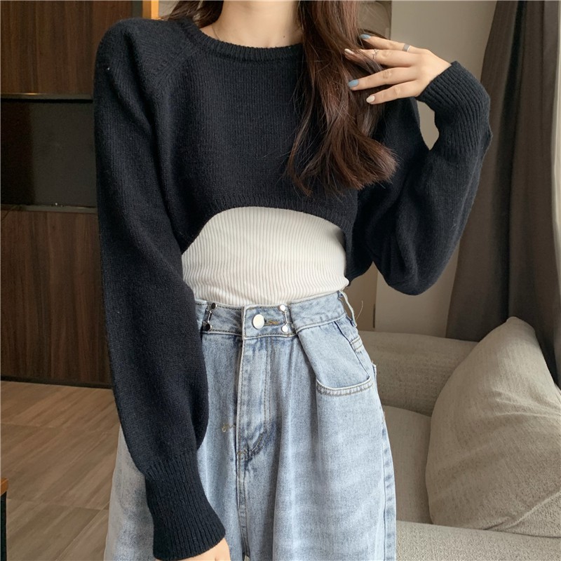 [SẴN] Áo len croptop Ulzzang Quảng Châu ALC68 | BigBuy360 - bigbuy360.vn