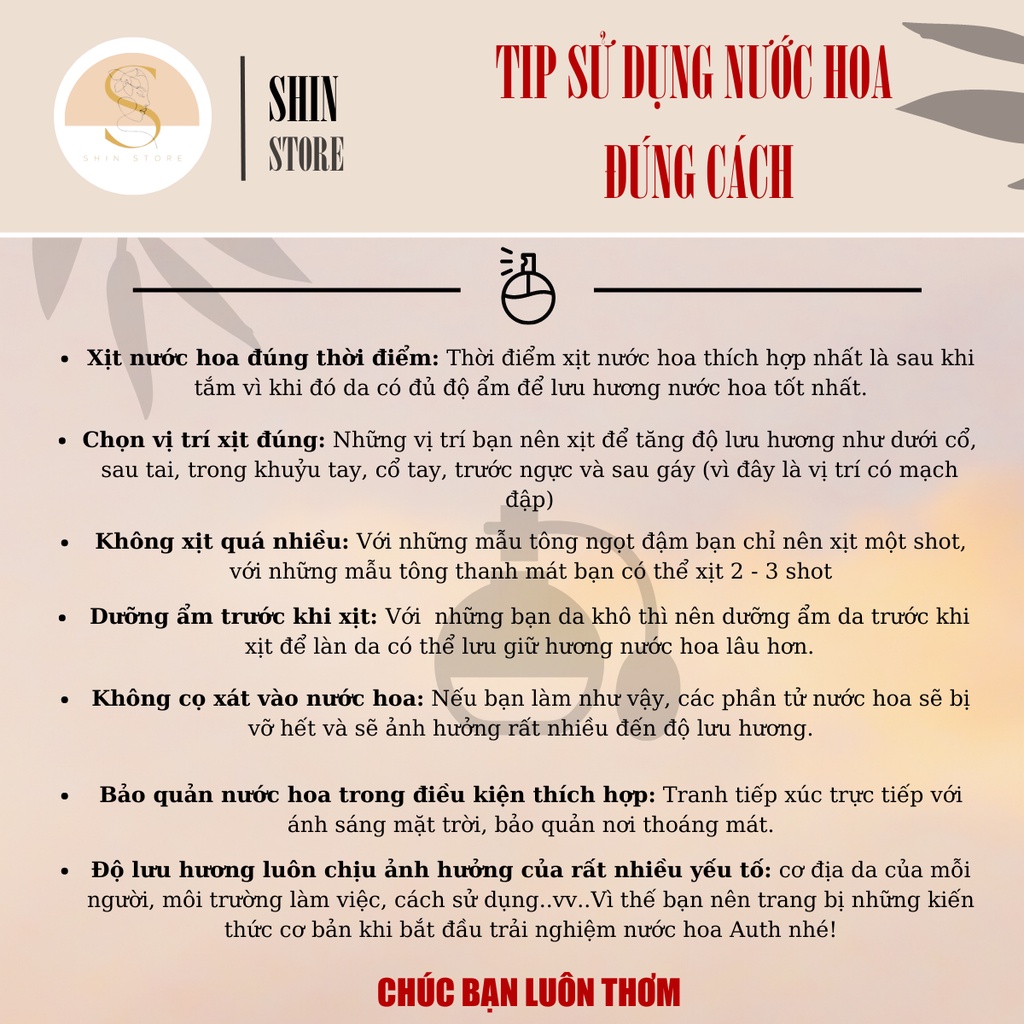 Nước hoa nam nữ Tam Đảo EDP 75ml - Dầu thơm Unisex  quyến rũ lưu hương lâu với hương thơm ngọt ngào - Shin Shop