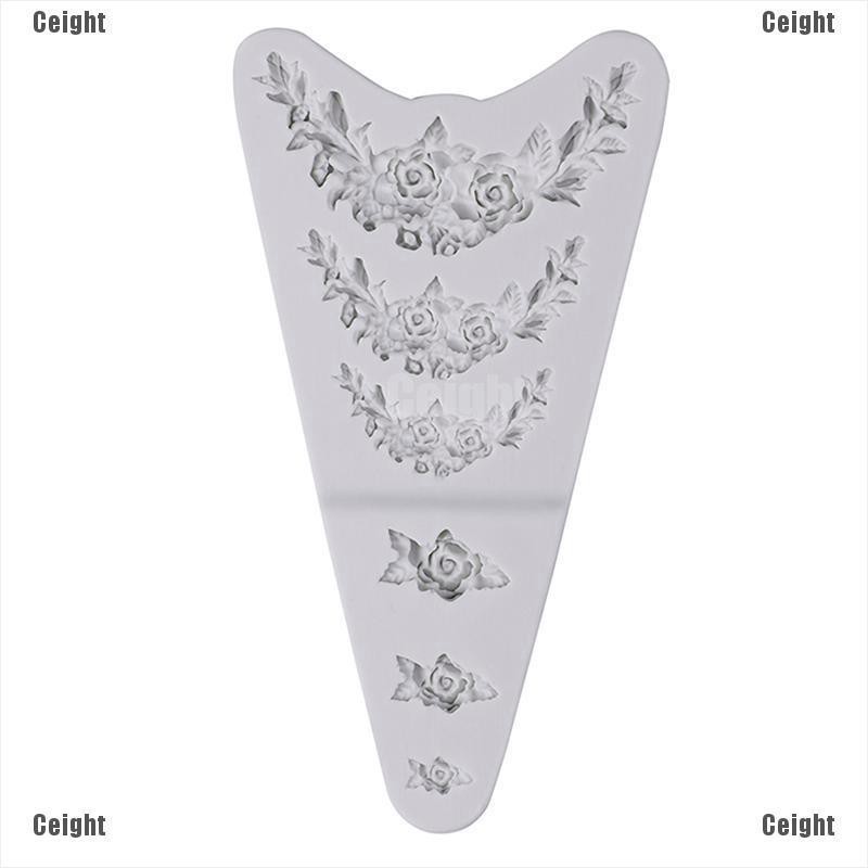 Khuôn Silicone Tạo Hình Hoa Hồng Trang Trí Bánh Cưới