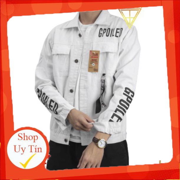 Áo khoác kaki UNISEX nam nữ nhiều màu TH Store phối chữ Emploied áo khoác bò cá tính ulzzang