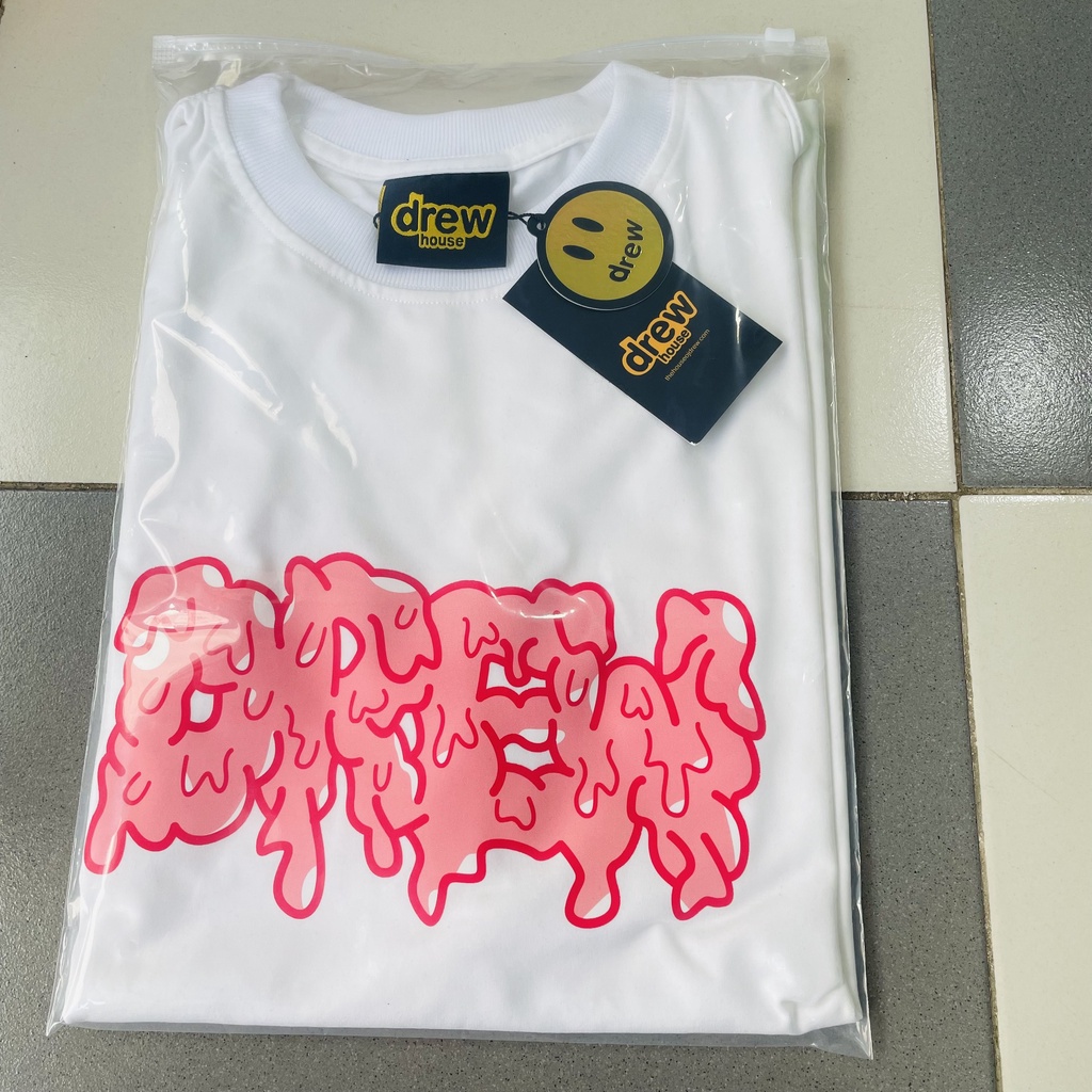 Áo thun tay lỡ DREW HOUSE, Áo phông Unisex Form rộng oversize, chất liệt cotton KKIMSHOP