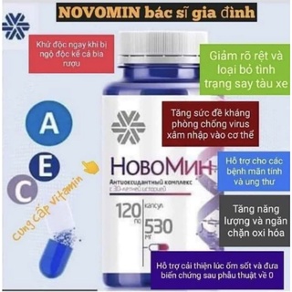 Viên uống chống oxy hóa, phục hồi tế bào khỏe mạnh Siberi Novomin