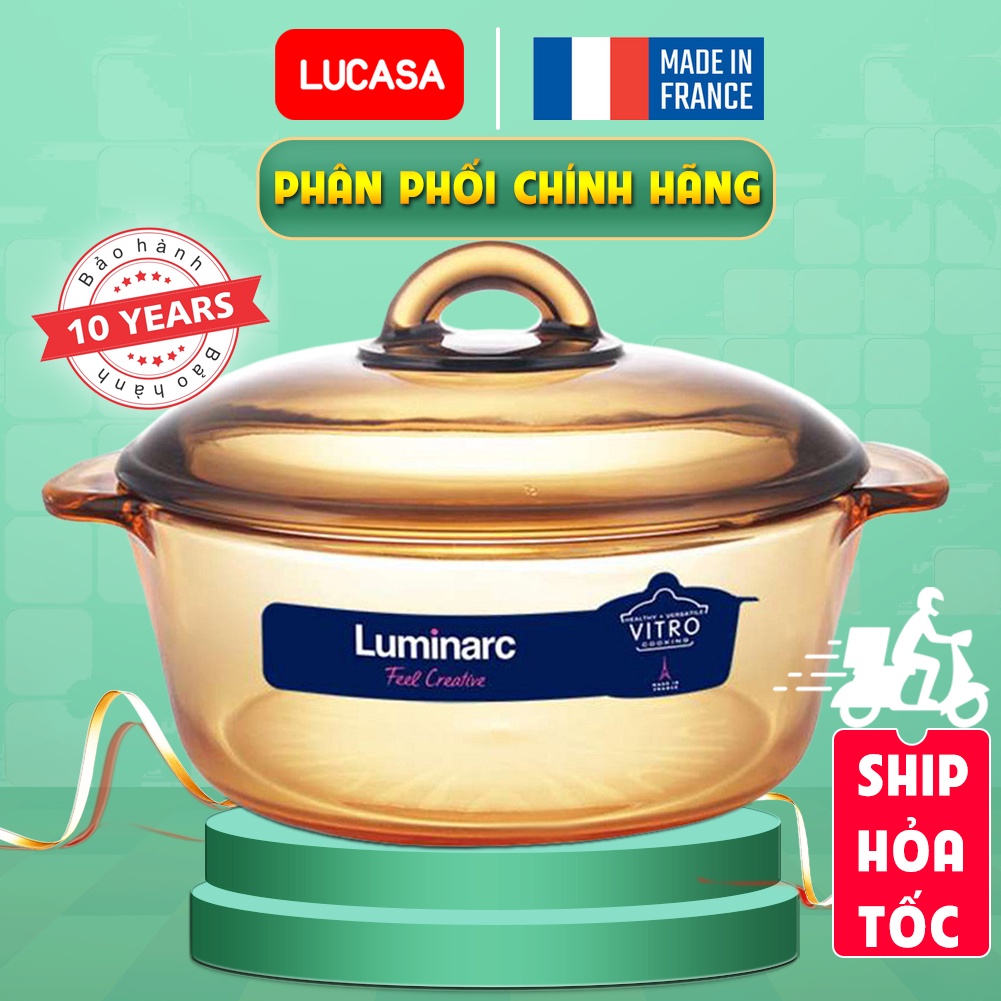 Nồi Thủy Tinh Luminarc Vitro Amberline Granite N1763 - 1.5L | Phân Phối Chính Hãng