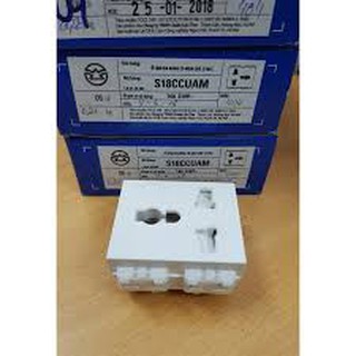 Hạt ô cắm đa năng 3 chấu S18CC Sino