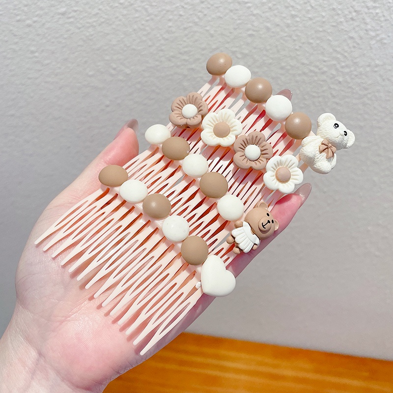 Lược Cài Tóc Màu Sắc Cà Phê Xinh Xắn Cho Bé Gái