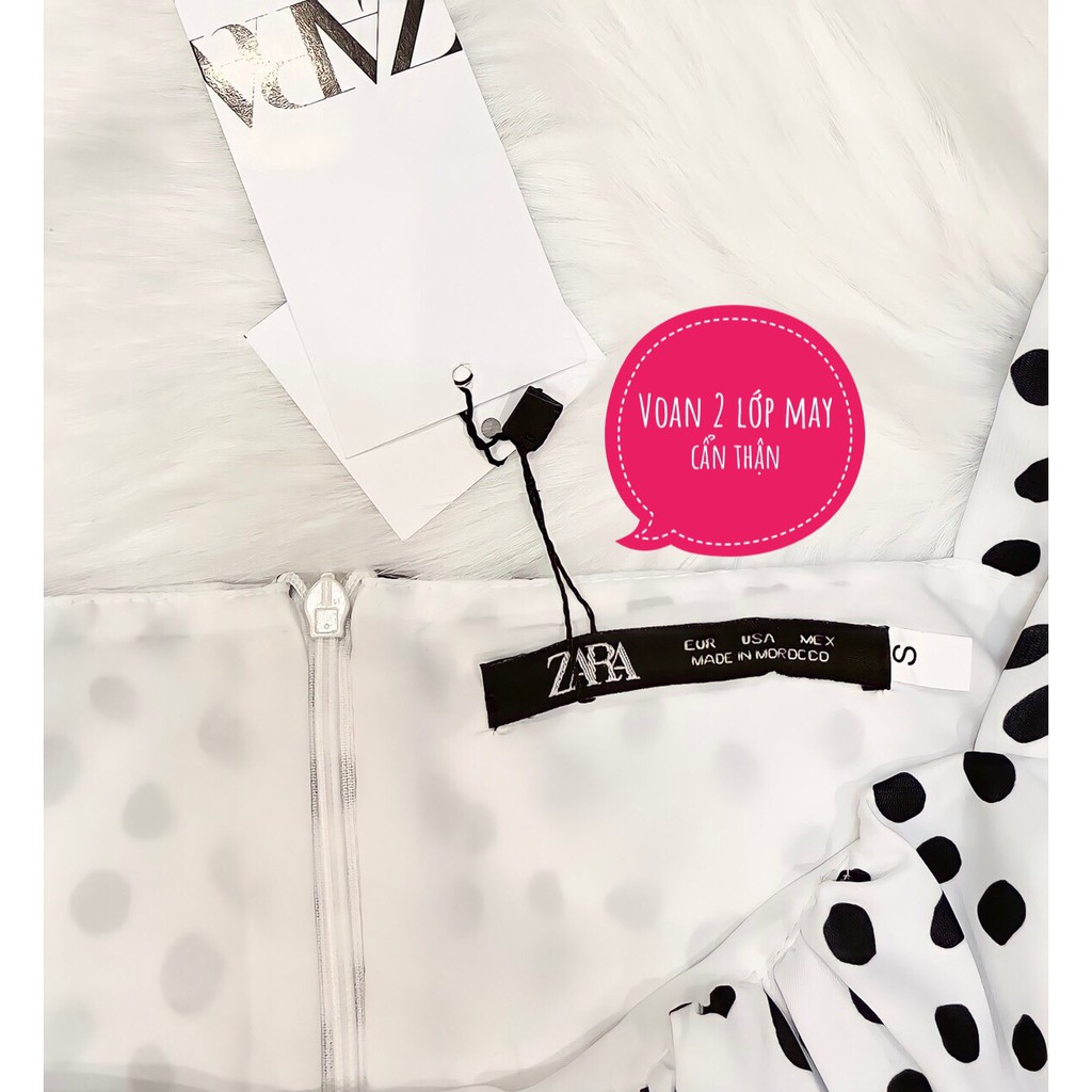 Đầm body nhún chấm bi đen trắng | BigBuy360 - bigbuy360.vn