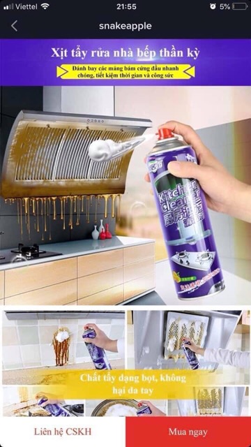 CHAI XỊT TẨY ĐA NĂNG KITCHEN CLEANER