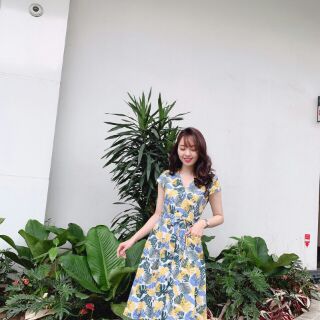 Váy hoa lá đũi tơ