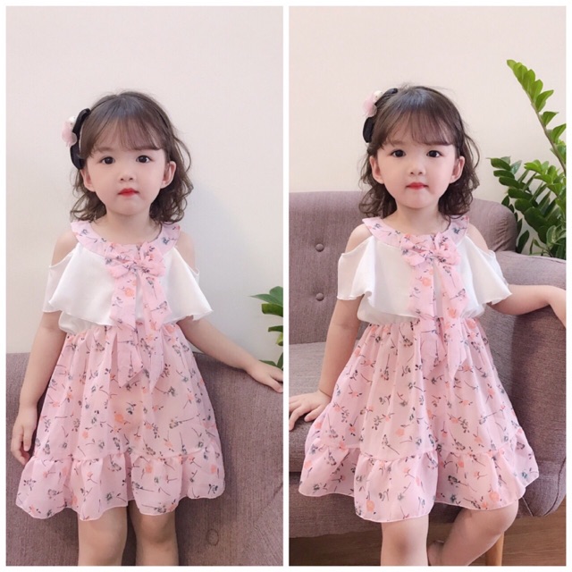 VÁY ĐẦM CỔ NƠ BÉ GÁI