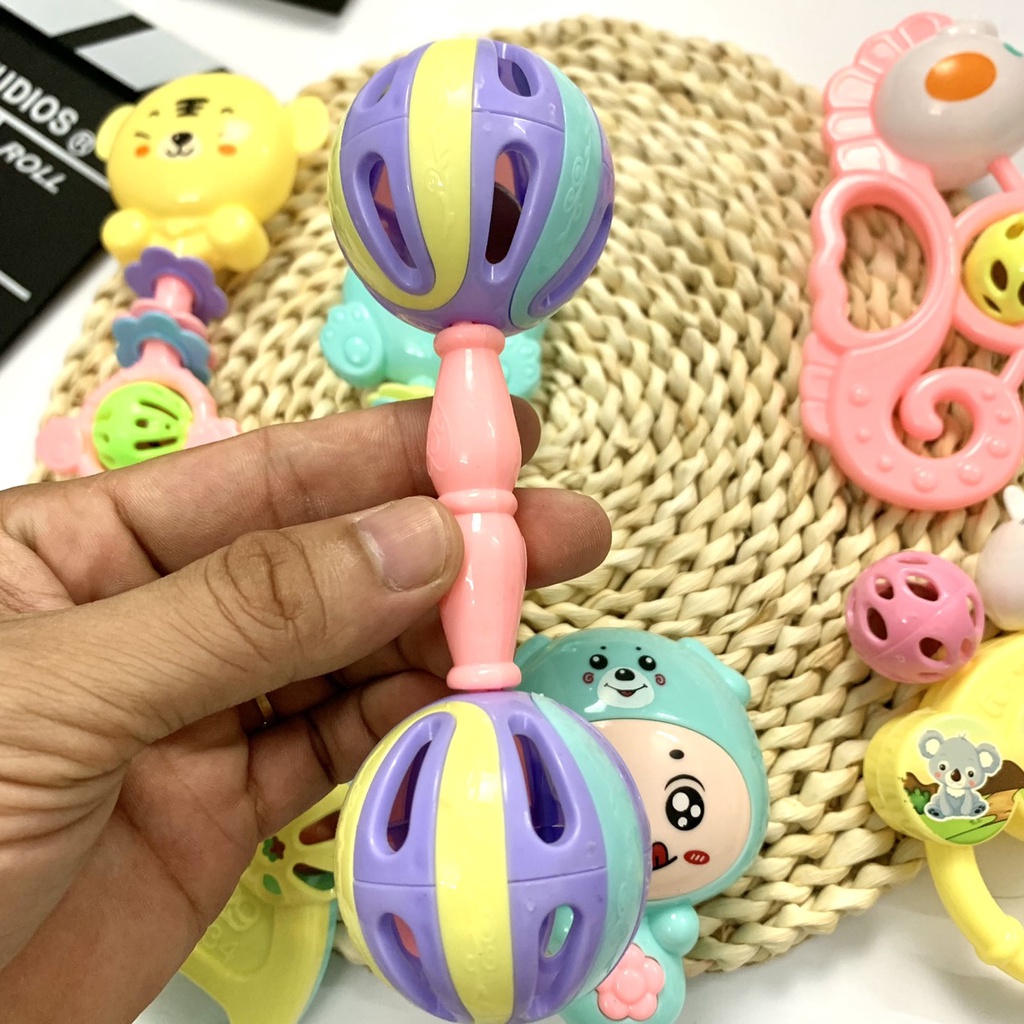 xúc xắc cho bé, bộ đô chơi xúc xắc 7 món cho bé loại đẹp