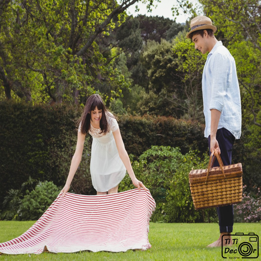 Thảm sọc đi du lịch, picnic, đạo cụ chụp ảnh lookbook, ảnh cưới, quay video