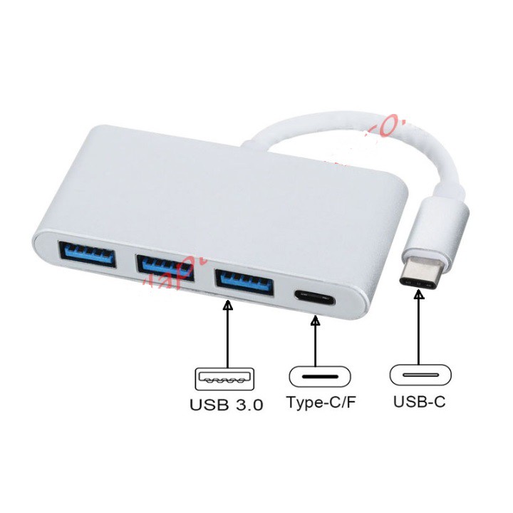 Bộ chuyển đổi USB Type-C ra 3 cổng USB 3.0 + Type-C