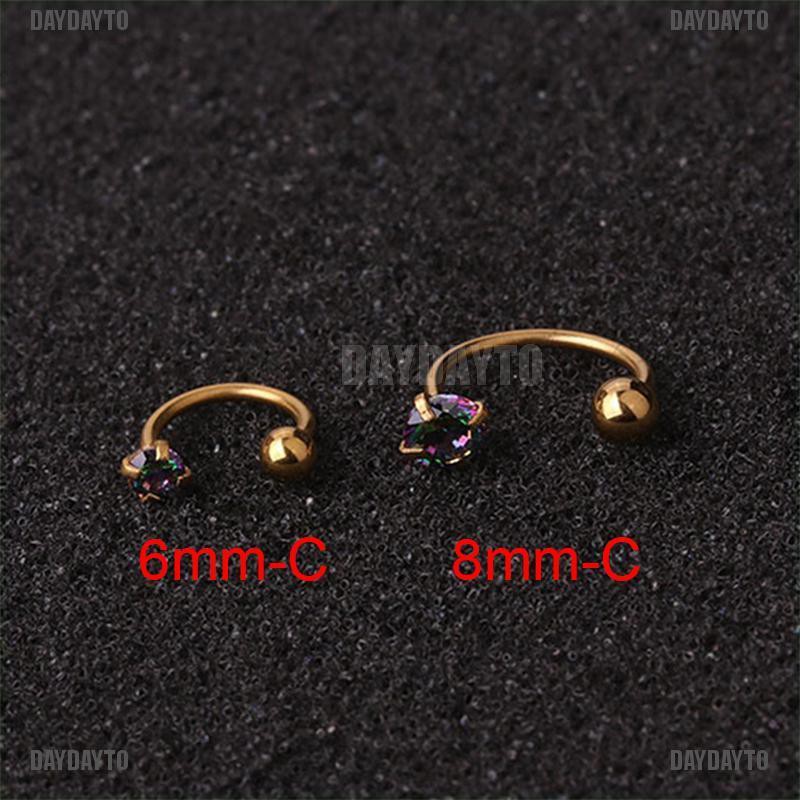 1 Khuyên Xỏ Sụn Tai Đính Đá Zircon Thời Trang