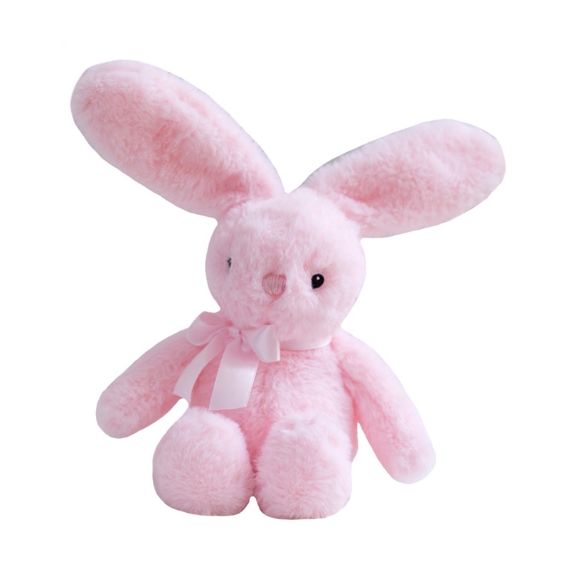 Đồ chơi thỏ bông tai dài có nơ satin màu sắc ngọt ngào 25/35cm