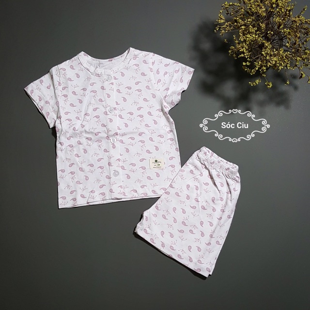 Bộ mặc nhà Cotton mịn xuân hè bé trai bé gái