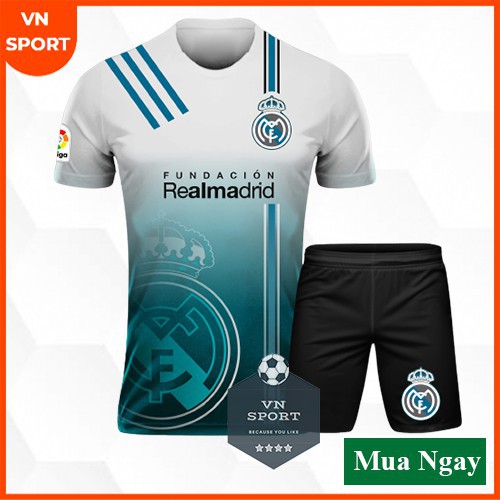 Đồ Đá Banh Thun Lạnh Thiết Kế Cực Đẹp - Real Madrid T09