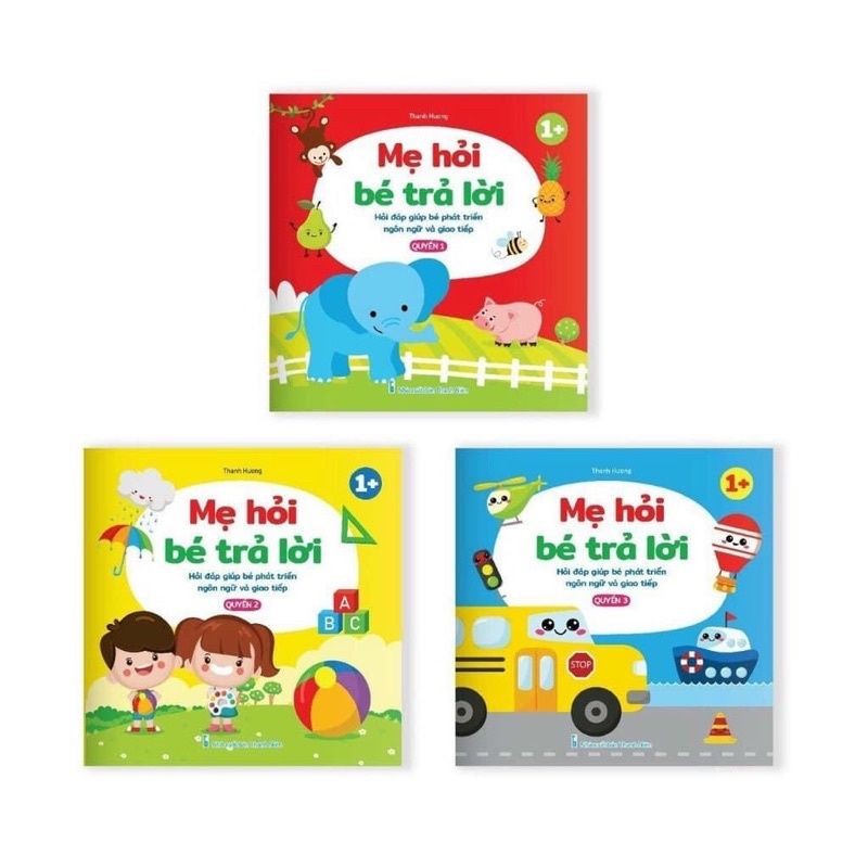 Sách - Mẹ hỏi bé trả lời hỏi đáp giúp bé phát triển ngôn ngữ và giao tiếp (Bộ 3 cuốn)
