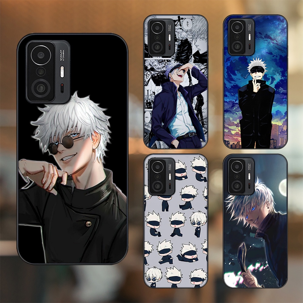 Ốp lưng Xiaomi 11T viền đen in hình Satoru Jujutsu Kaisen