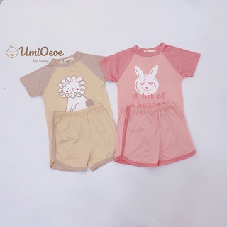 Bộ cộc tay thun lạnh peekaboo mùa hè mềm mát cho bé