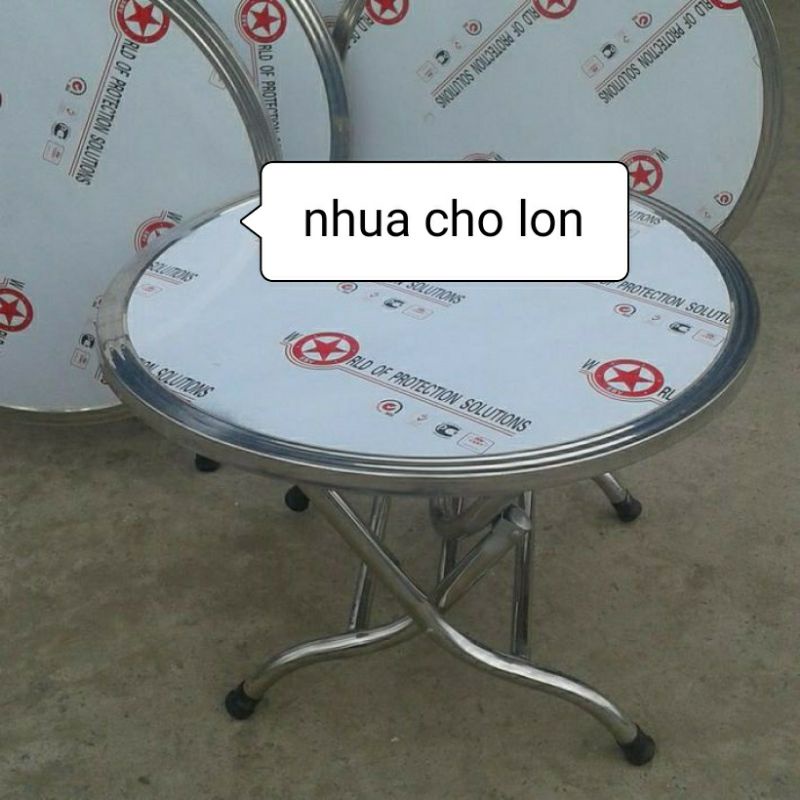 Bàn inox 304 có kích thước 1m2