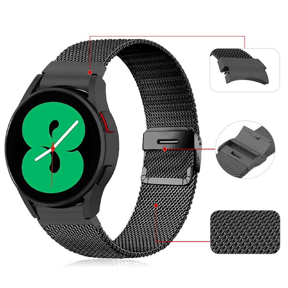 Dây Đeo Inox Cho Đồng Hồ Thông Minh Samsung Galaxy Watch 4 5 Pro 40mm 44mm 45mm Classic 42mm 46mm