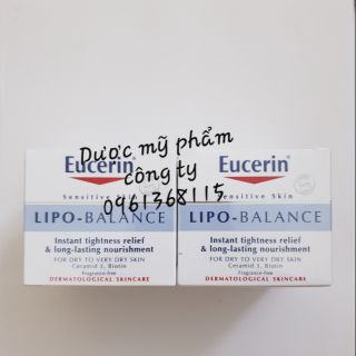 Kem dưỡng ẩm cho da khô và nhạy cảm eucerin lipo balance