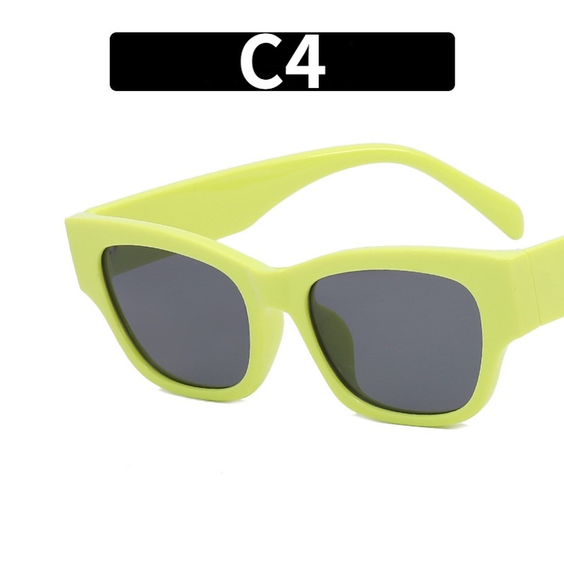 Kính Mát Mắt Mèo Chống Tia UV Màu Sắc Kẹo Ngọt Phong Cách Retro Hàn Quốc