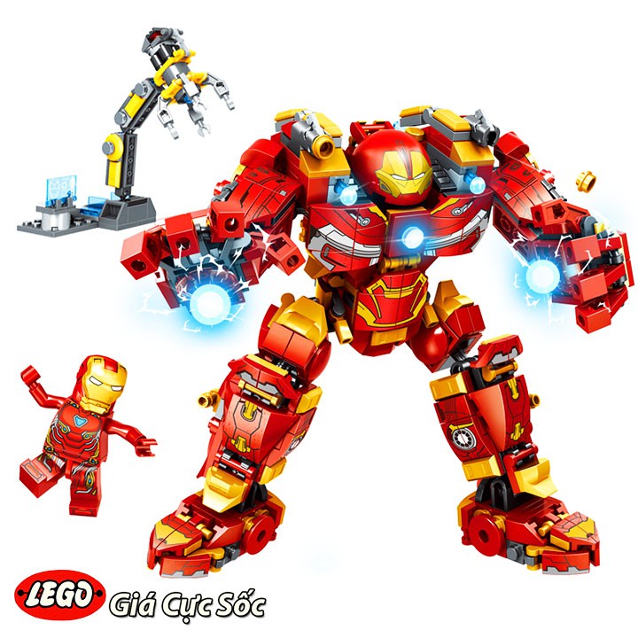 Lego Xếp Hình Ninjago Iron Man ( Người Sắt ) 2018. Gồm 568 chi tiết. Lego Ninjago Lắp Ráp