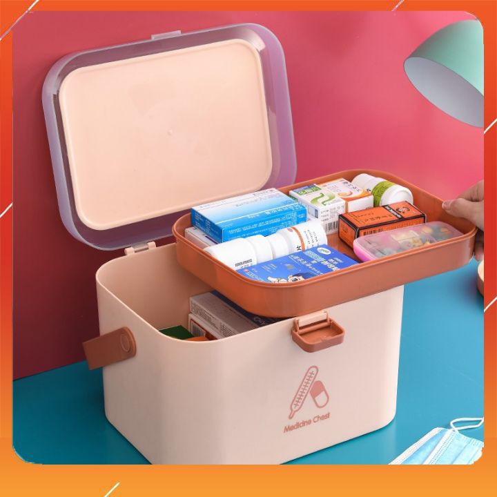 (HOT) HỘP Y TẾ MINI ☀️ FREE SHIP ☀️Hộp Đựng Thuốc Gia Đình, Đựng Mỹ Phẩm Loại Mới MEDICINE đa năng, tiện ích