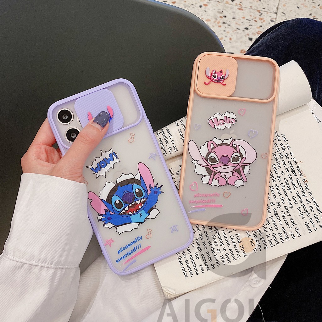 Soft texture silicone phone case with Stitch monster print for iPhone 12 11 Pro Max XS Max XR 8 7