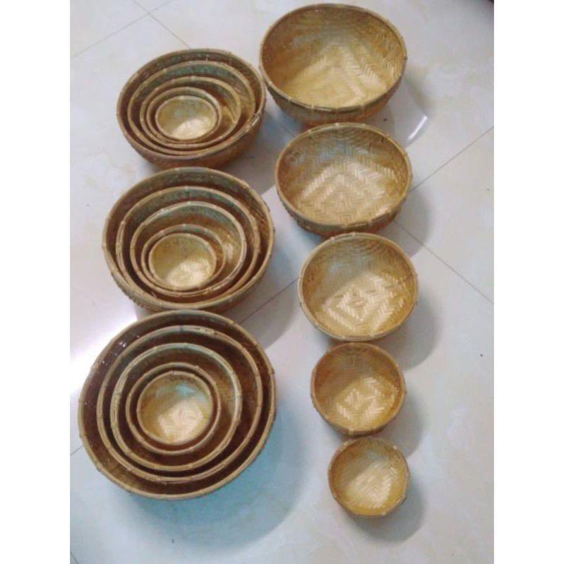 Tre tự nhiên- Thúng tre đủ size 10-12-15-20-25-30cm -Mây tre đan việt