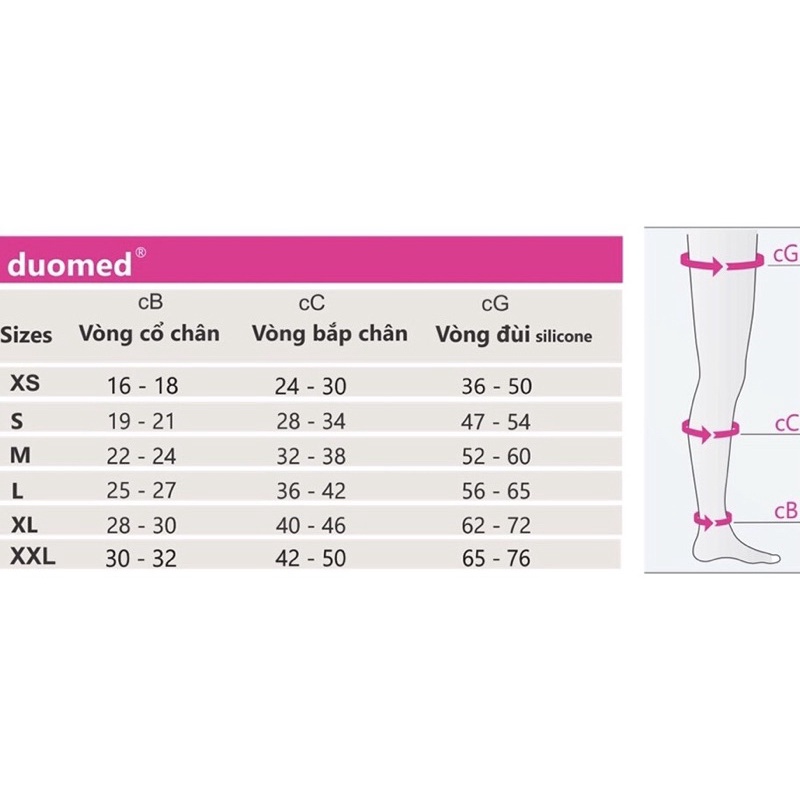Tất Suy Giãn Tĩnh Mạch Duomed Medi - Vớ Y Khoa Đức