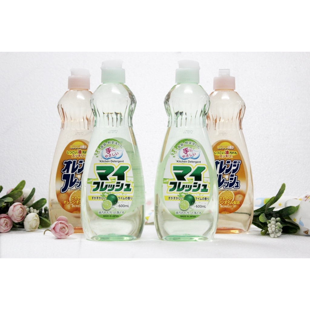 Nước rửa bát hữu cơ Rocket Nhật Bản 600ml hương hoa quả