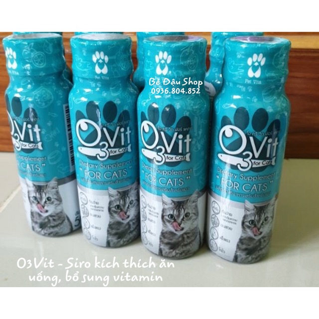 Siro tăng đề kháng trị biếng ăn O3Vit dành cho mèo 50ml
