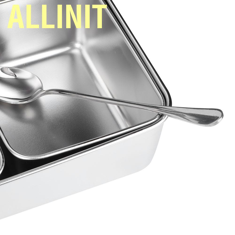 Allinit with Spoons and Lid Spice Rack  Salt Pepper Shaker for Restaurants Family