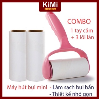 [FREESHIP 🎁] CÂY LĂN BỤI Mini Cầm Tay Làm Sạch Quần Áo, Ga Giường, Sofa, Lông Chó Mèo - Tặng Kèm 2 Lõi Thay Thế