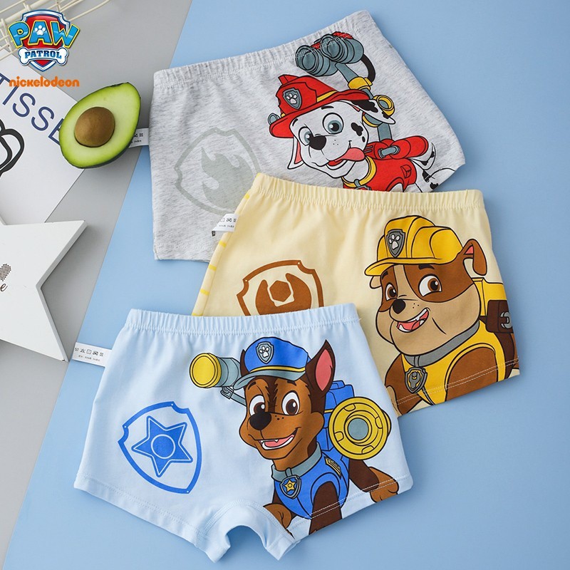 Set 3 quần lót boxer PAW PATROL chất liệu cotton thoải mái dành cho bé trai