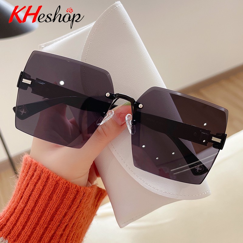 [Deal Sập Sàn] Kính mát thời trang không khung cỏ 4 lá, 2022 form sành điệu tạo hiệu ứng nhỏ gọn khuôn mặt mã Y80088