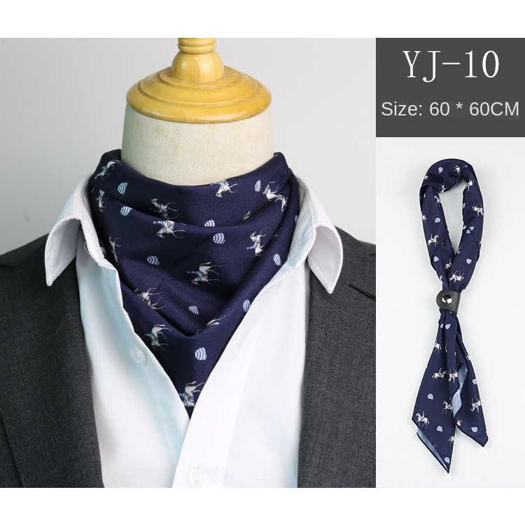 Khăn Choàng Cổ Vải Jacquard Dệt Thời Trang Xuân Thu Cho Nam Giới
