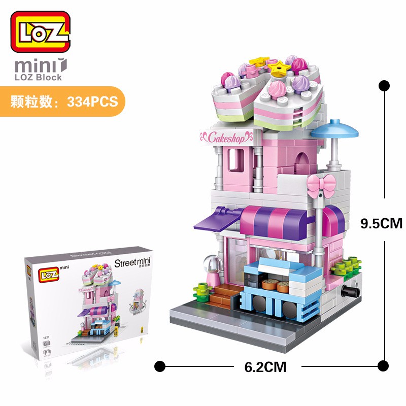 Combo 4 bộ Lego mini thành phố LOZ- mẫu tùy chọn NLG0050-c8 - sausau