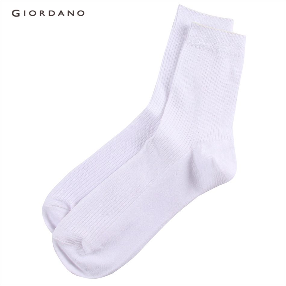 Set 3 đôi vớ Giordano 01155015 thun gân màu trơn dành cho nam