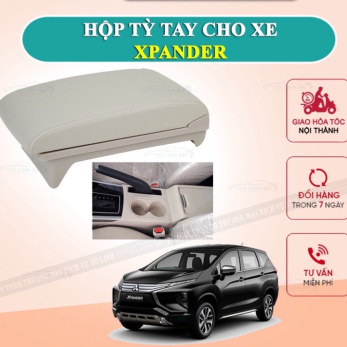 Hộp Tỳ Tay XPANDER Mẫu Bệt Tích Hợp 3 Cổng Sạc USB - Bảo hành 12 tháng