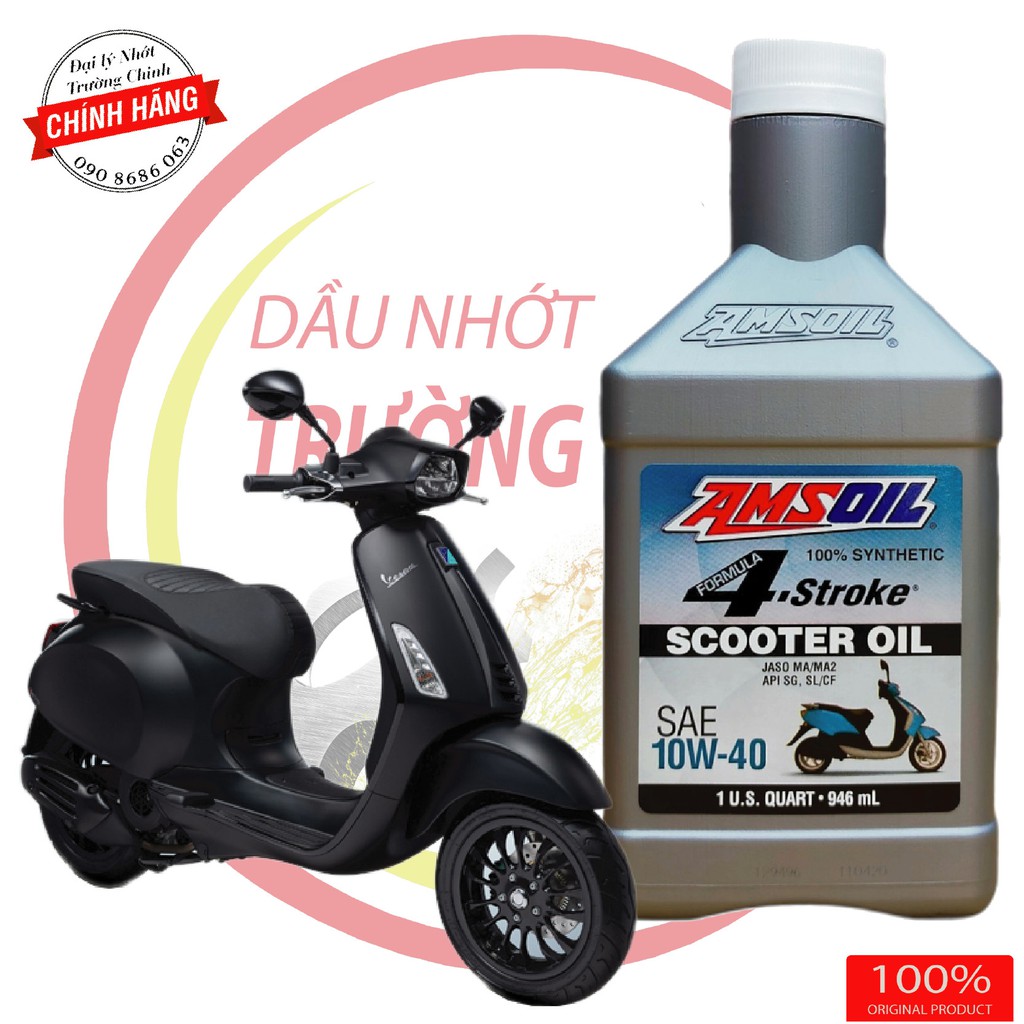 NHỚT AMSOIL 10W40 SYNTHETIC SCOOTER - DÀNH CHO XE GA