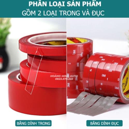 Băng dính trong 2 mặt dán cường lực siêu gắn kết dài 3 met