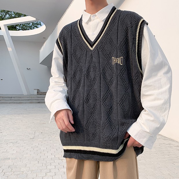 Áo sweater không tay thời trang nhật bản dành cho cặp đôi
