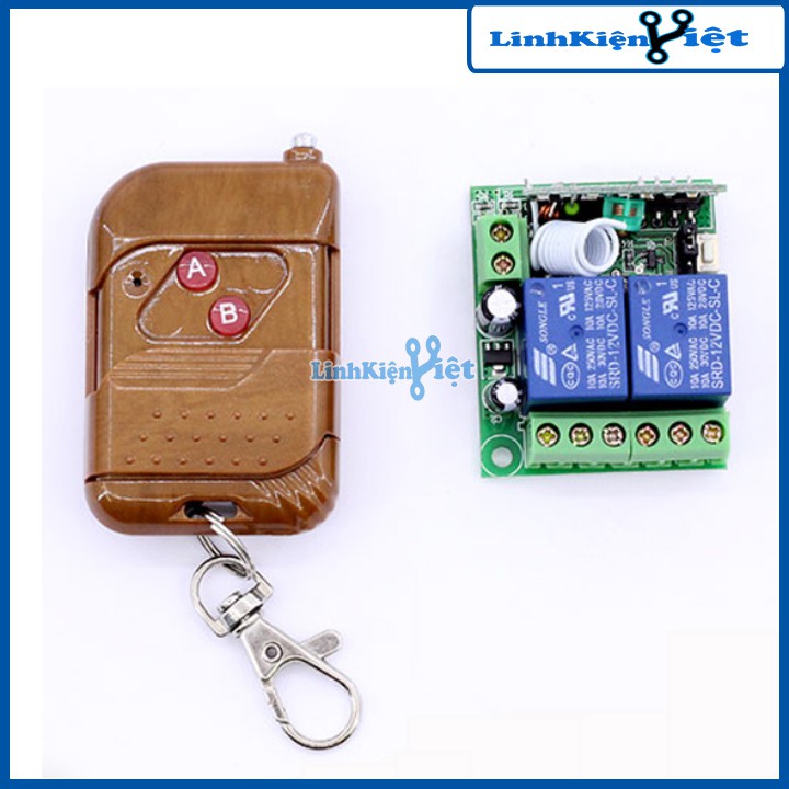 Bộ Học Lệnh 2 Kênh 12V RF315Mhz + Tay Phát