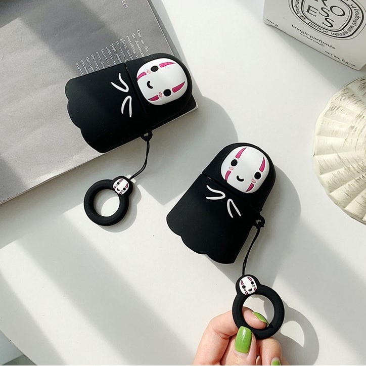 Vỏ case ốp tai nghe airpod 2 i12 airpods cute chống va đập cho hình vô diện anime đáng yêu ngộ nghĩnh
